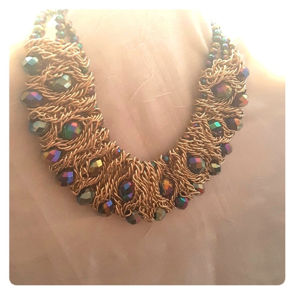 Nubian Gold Beaded Statment Piece