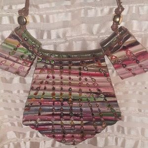 Beautiful handmade plastic ceramic necklace