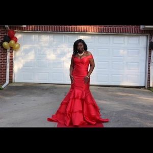 Jovani red prom dress