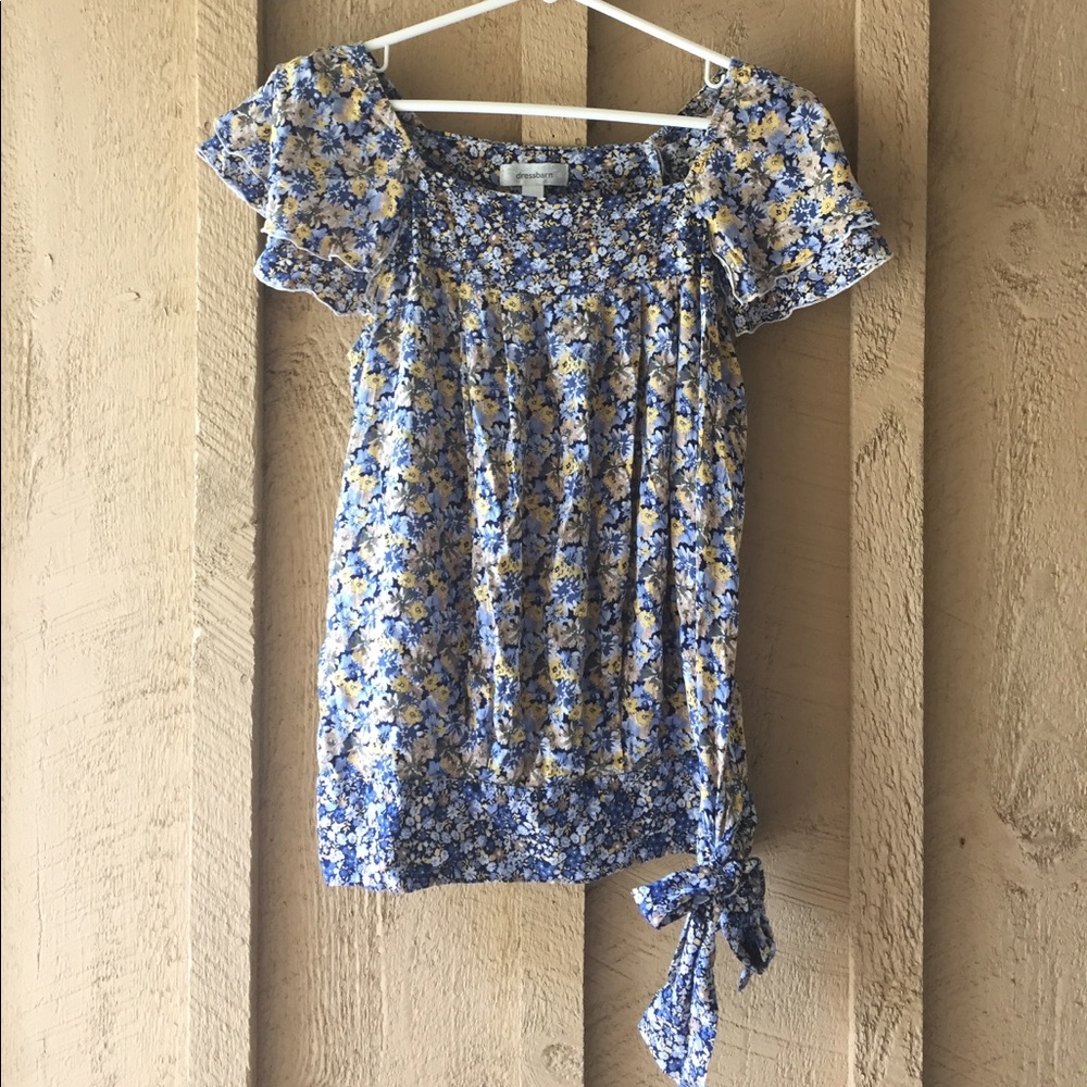 Dress Barn Flower Blouse Size M