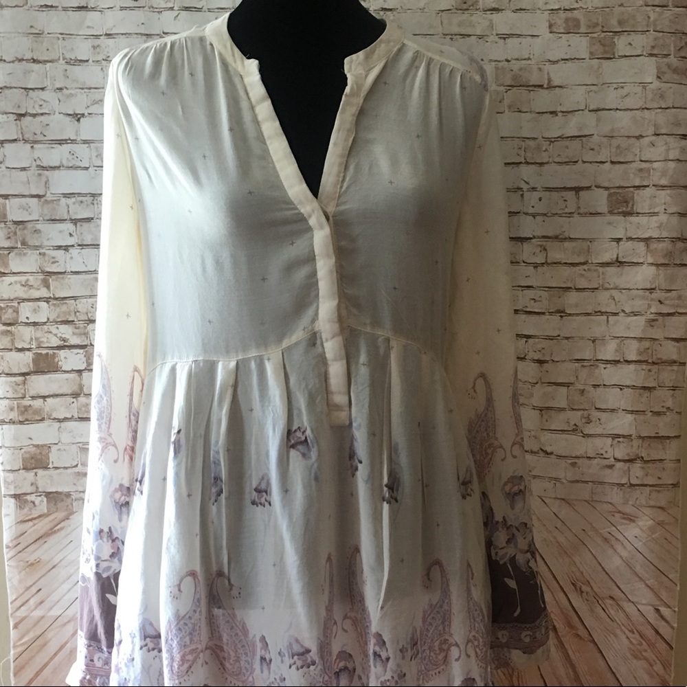 Free People Bell Long Sleeve Boho  chic Dress