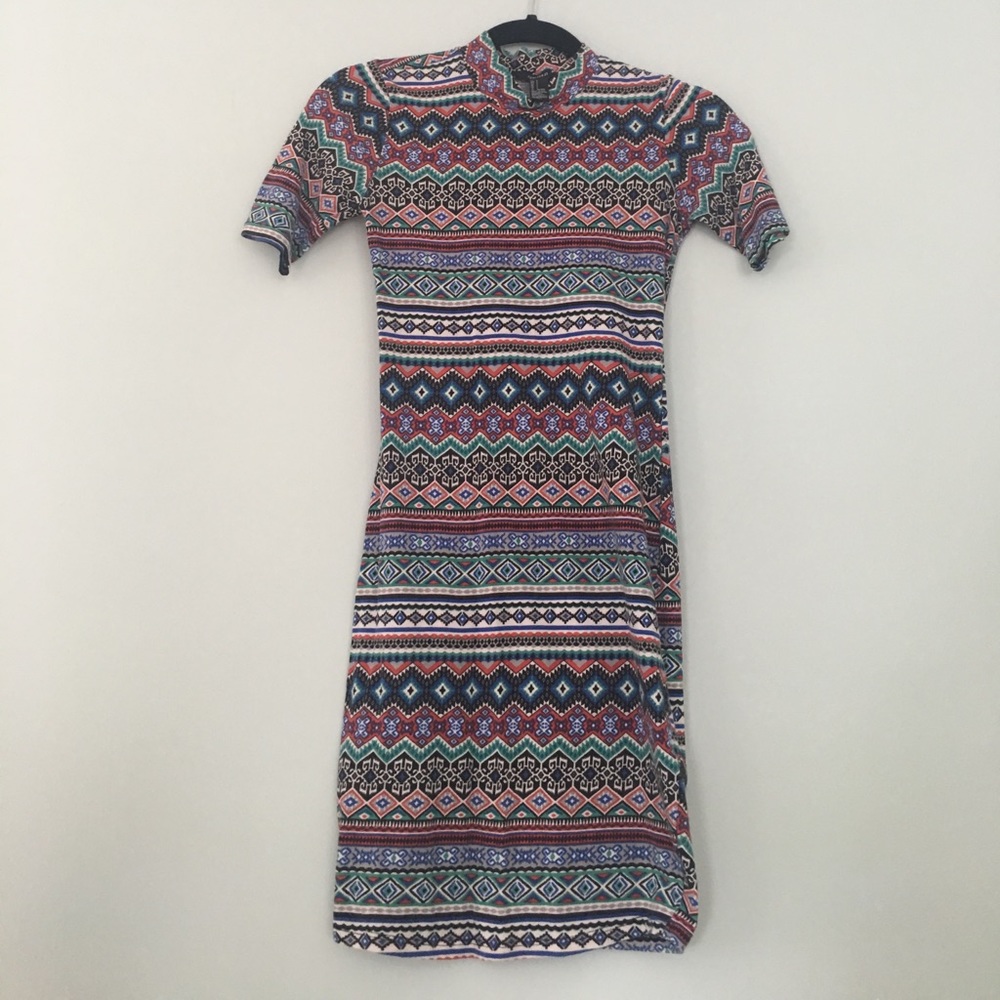 Tribal Printed Mini Dress