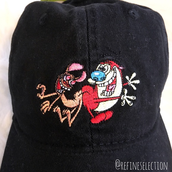 Nickelodeon Ren & Stimpy Black Dad Cap Hat - Picture 3 of 6