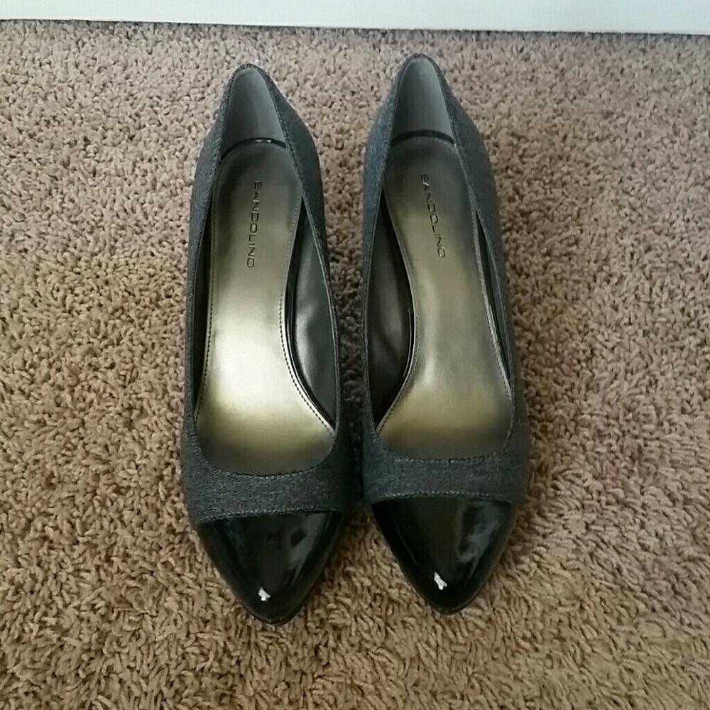Black and grey heels