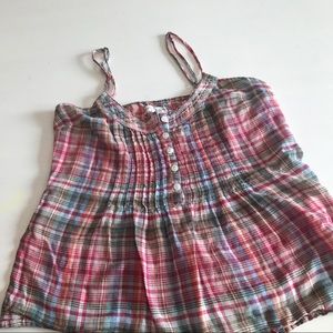 Summery and colorful plaid top!