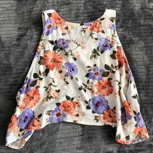 Forever 21 Backless Floral Crop Top