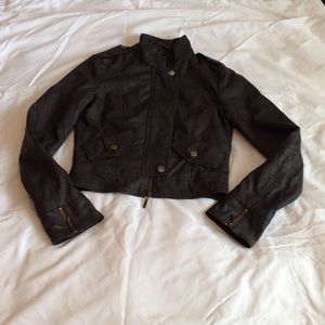 Leather biker jacket