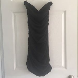 Express Black Strapless Mini Dress