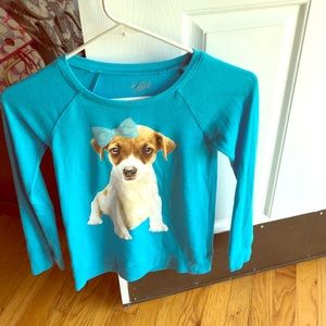 A pretty blue dog shirt