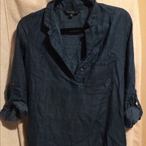 Velvet Heart - Denim Long Sleeve T-Shirt Dress