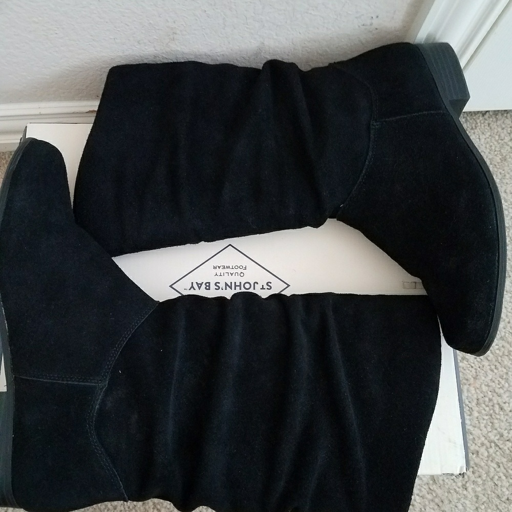 St. John's Bay Black Suede Boots