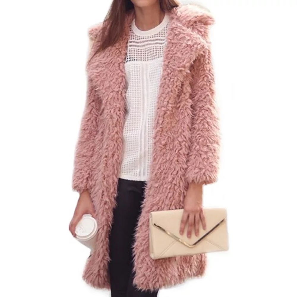 Pink Faux For coat - Picture 1 of 4