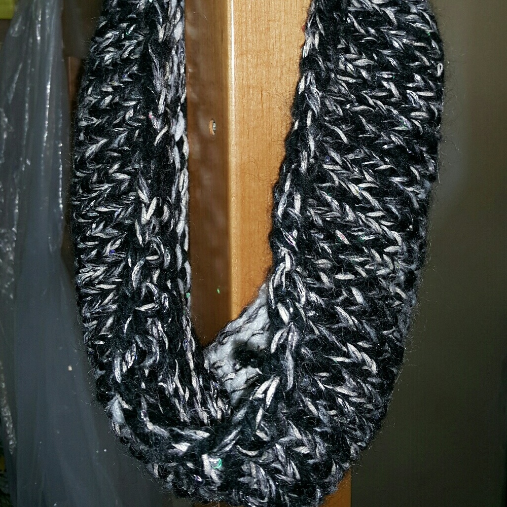 Sequin circle scarf