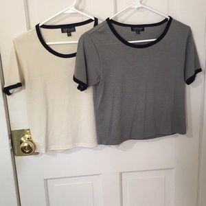 Two Topshop Basic Tee Shirts