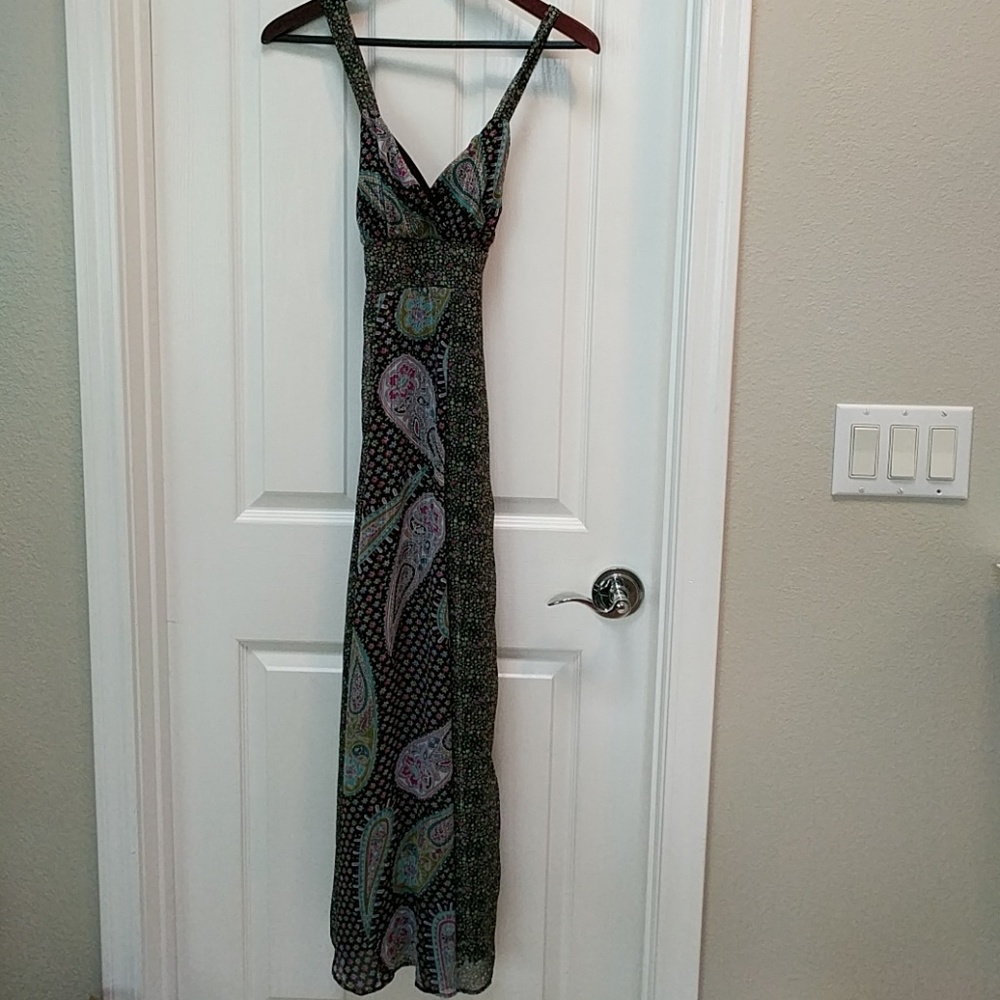 Fun, patterned, sheer dress