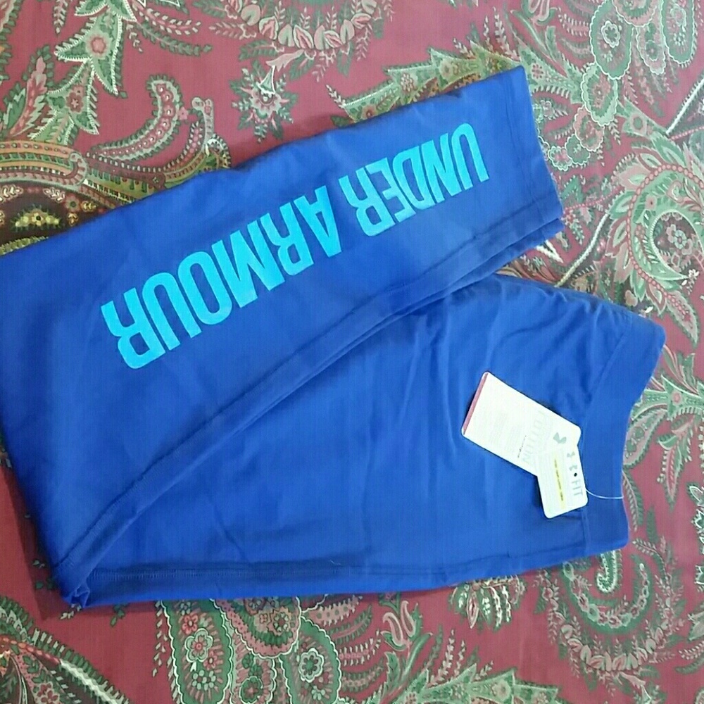 NWT Under Armour Favorite Purple/Blue Leggings