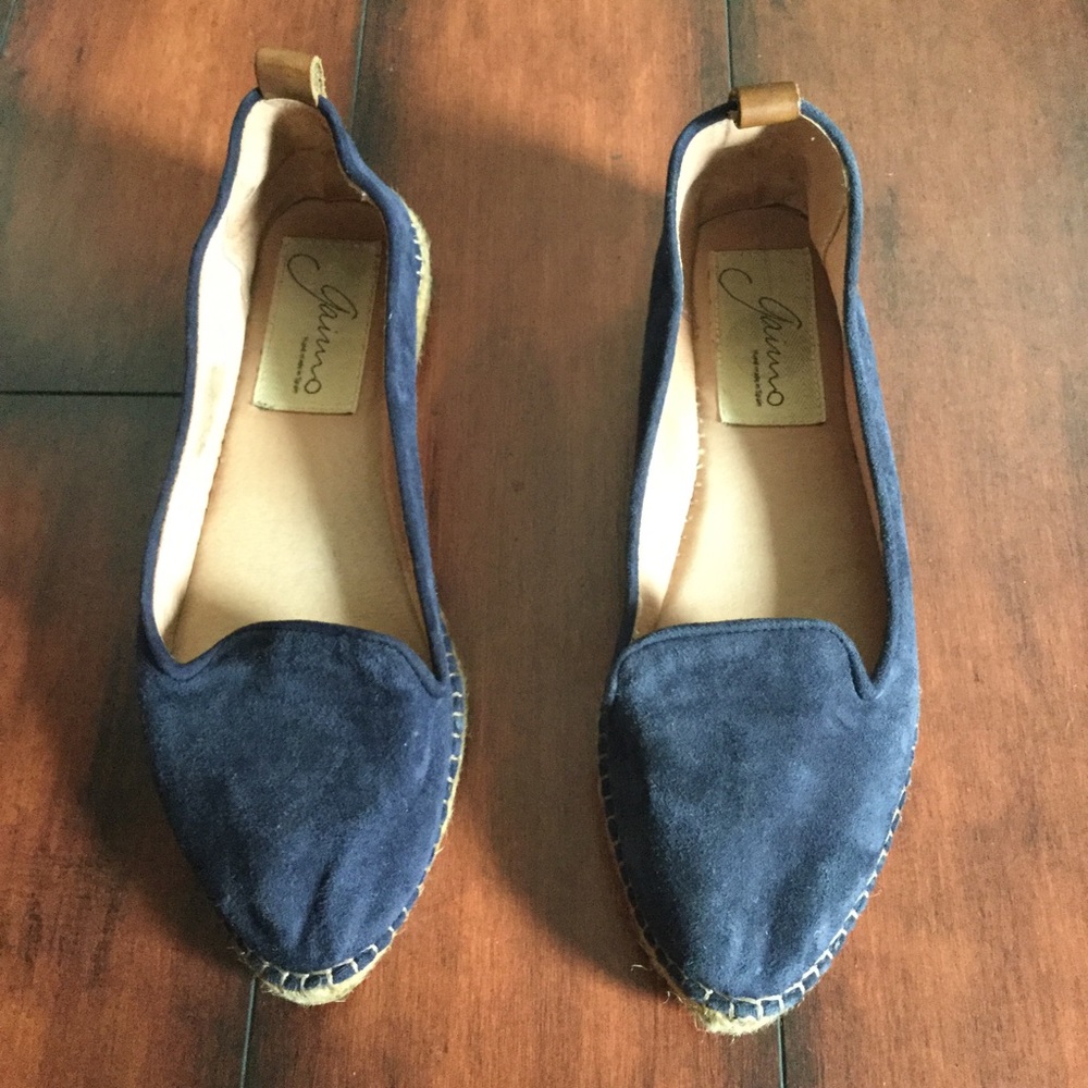 Blue Espadrille Flats