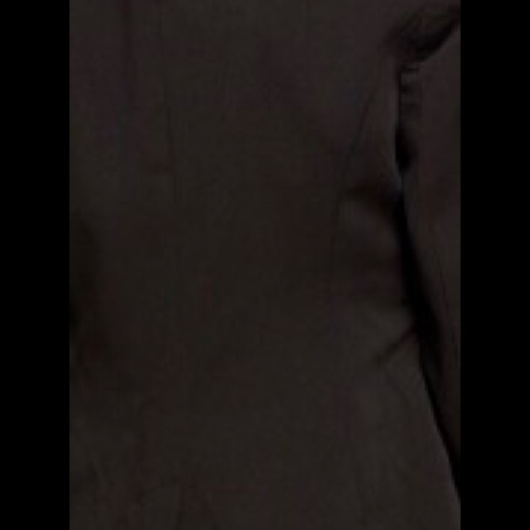 Silky Trim Open Black Blazer - Picture 4 of 6