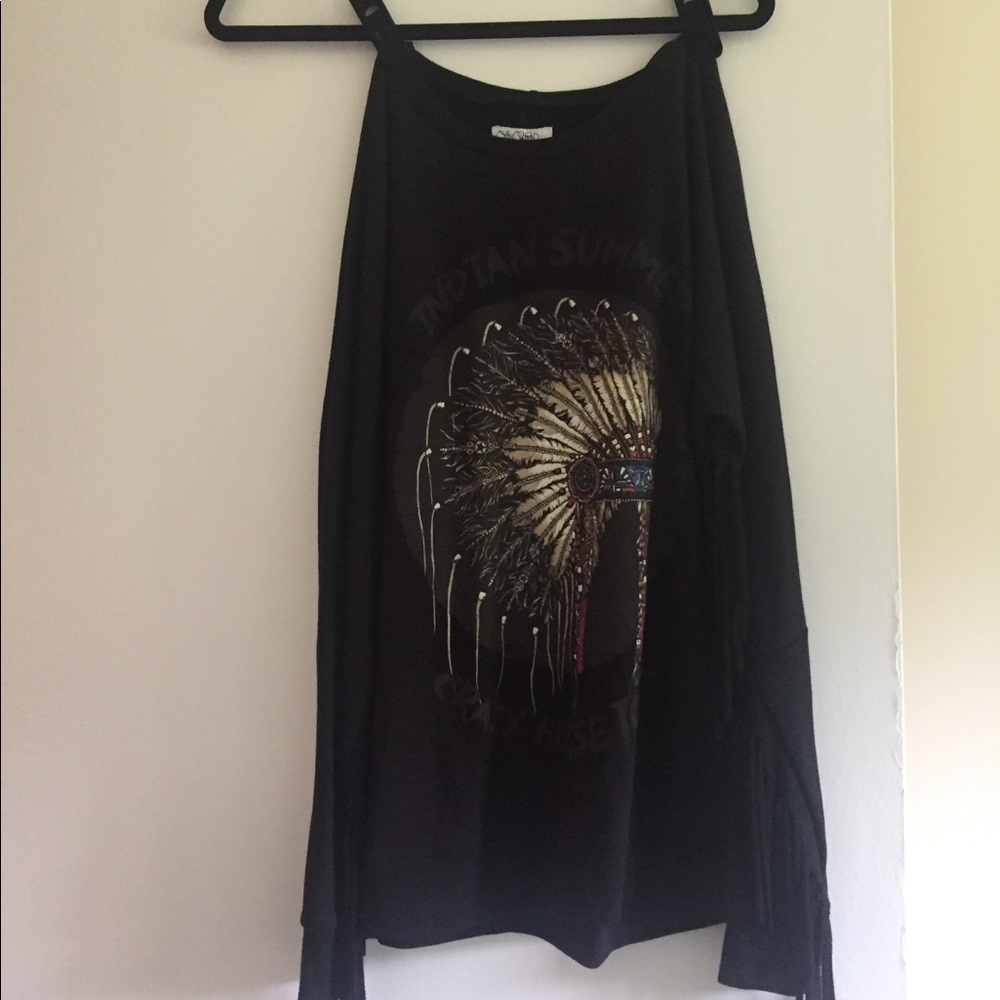 Lauren Moshi sweater with fringe on arms