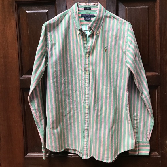 Striped Ralph Lauren Long Sleeve Top - Picture 1 of 5