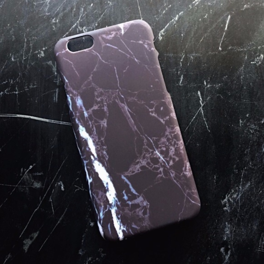 Black + White Marble iPhone 6/6S Hard Case