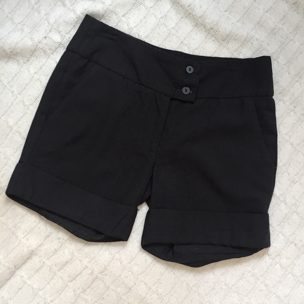 Just Johnson black dress shorts, size 4.