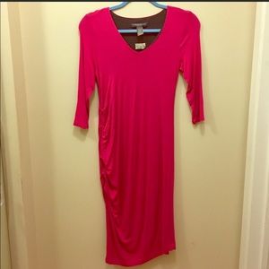 A Pea in the Pod Pink Maternity Dress