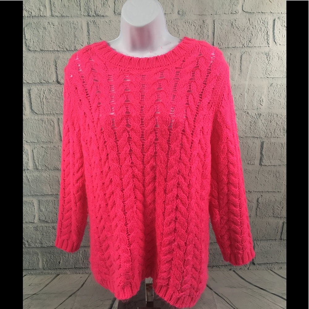 Joe Fresh hot pink sweater size M