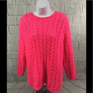 Joe Fresh hot pink sweater size M
