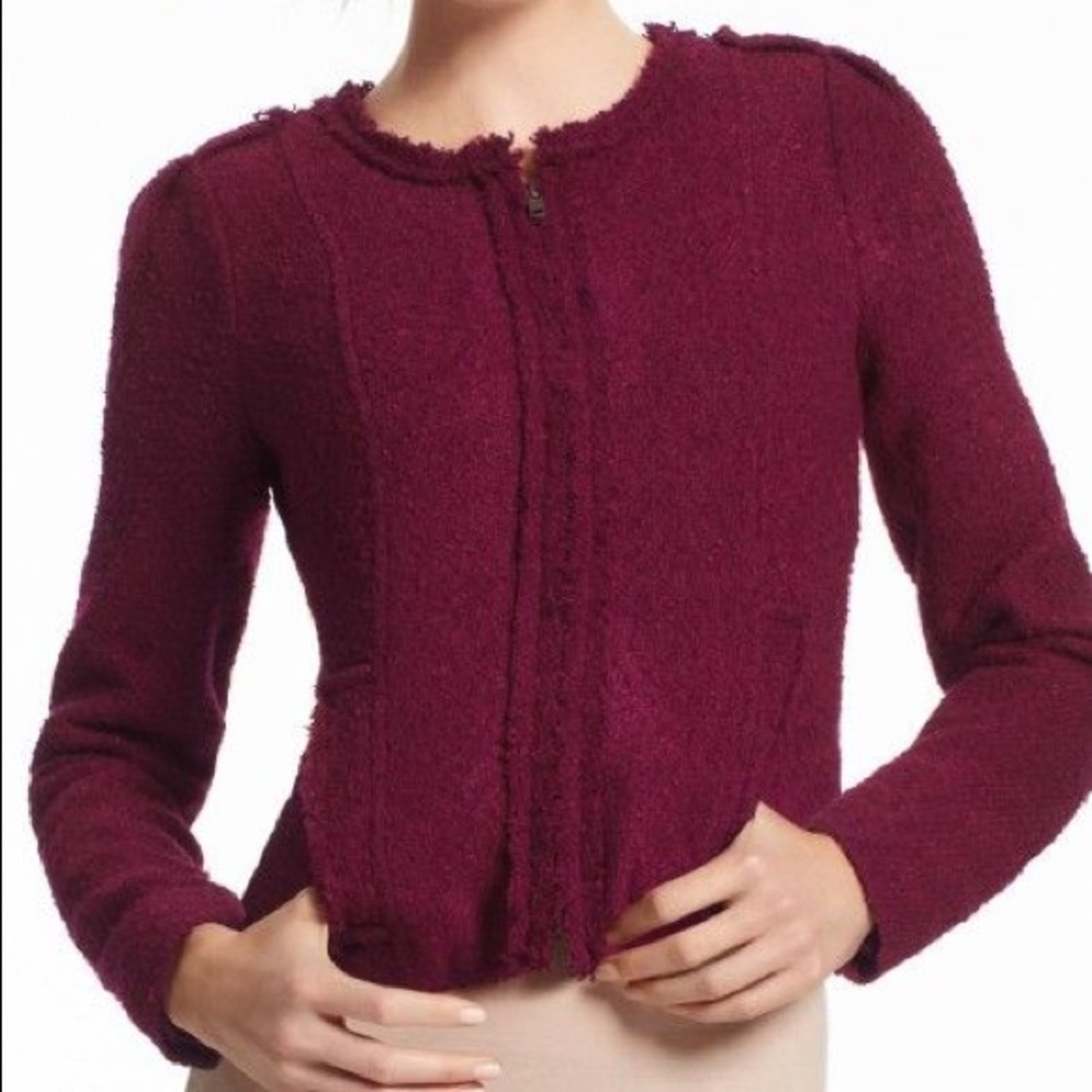 Cabi red jacket/Blazer. Zipper front. Size 10