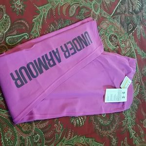 NWT Under Armour Favorite Pink\Dark Gray Leggings