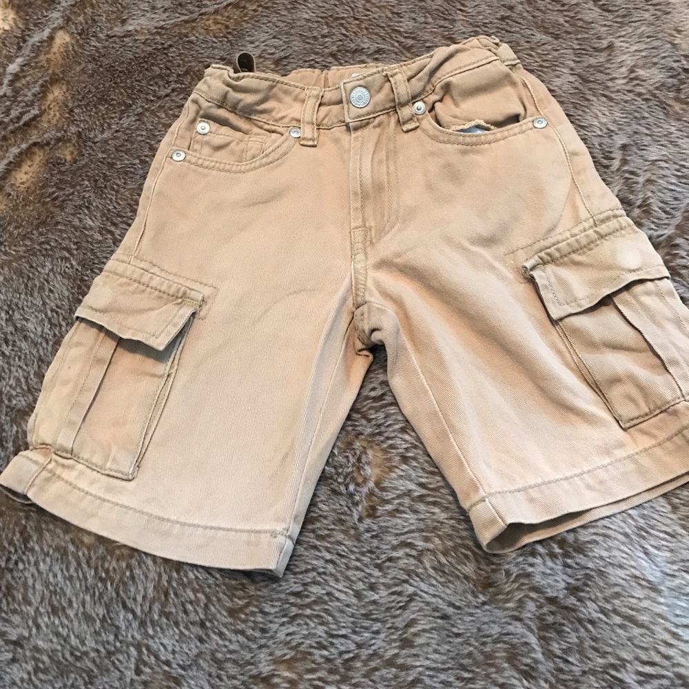 Khaki cargo shorts