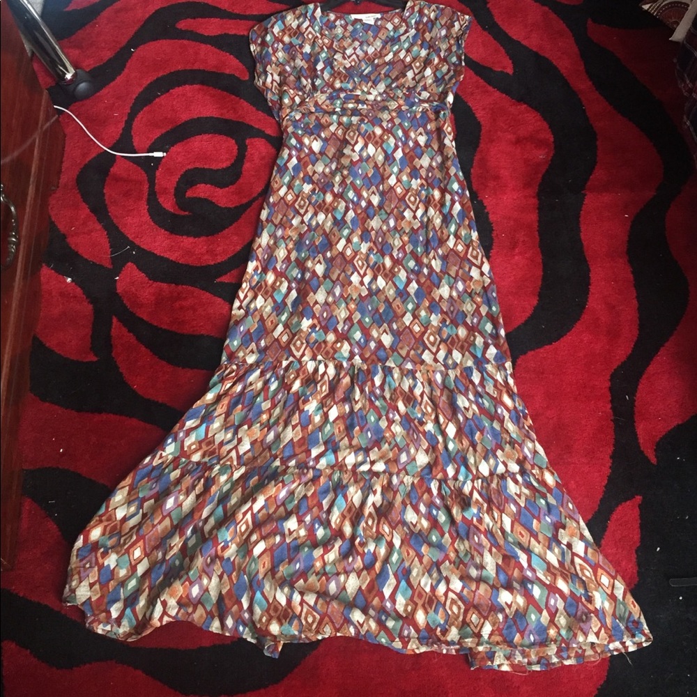 Cap sleeve maxi dress