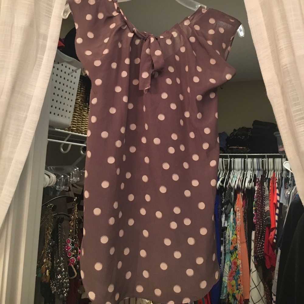 LC polka dot blouse
