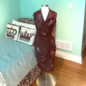 All Saints Silk Wrap Dress Size 2