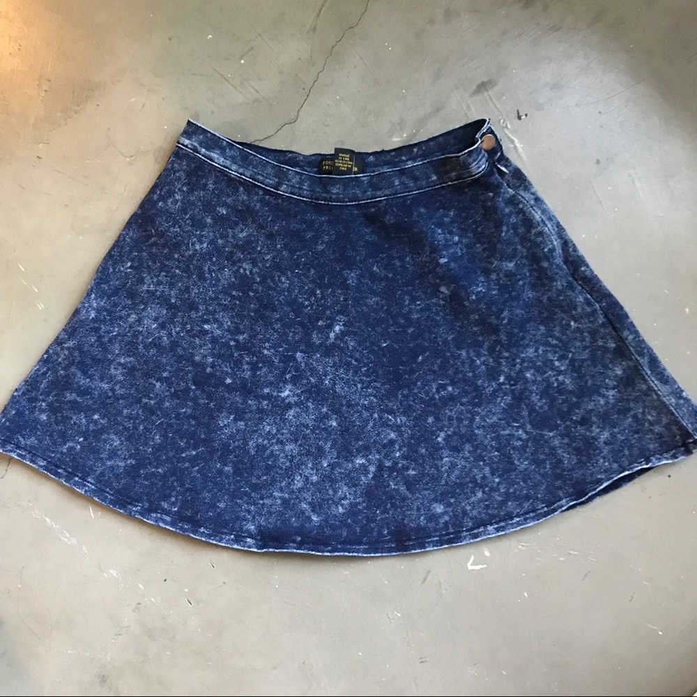 denim skater skirt