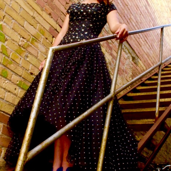 BLACK FORMAL DRESS - Picture 1 of 8