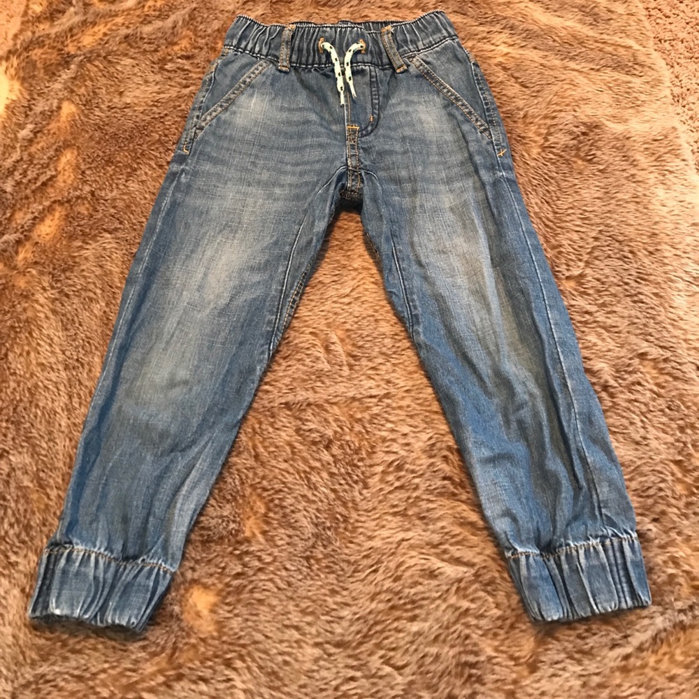 Denim jogger pants