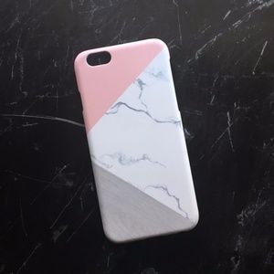 Pink/Marble/Wood Geo iPhone 6/6S Hard Case