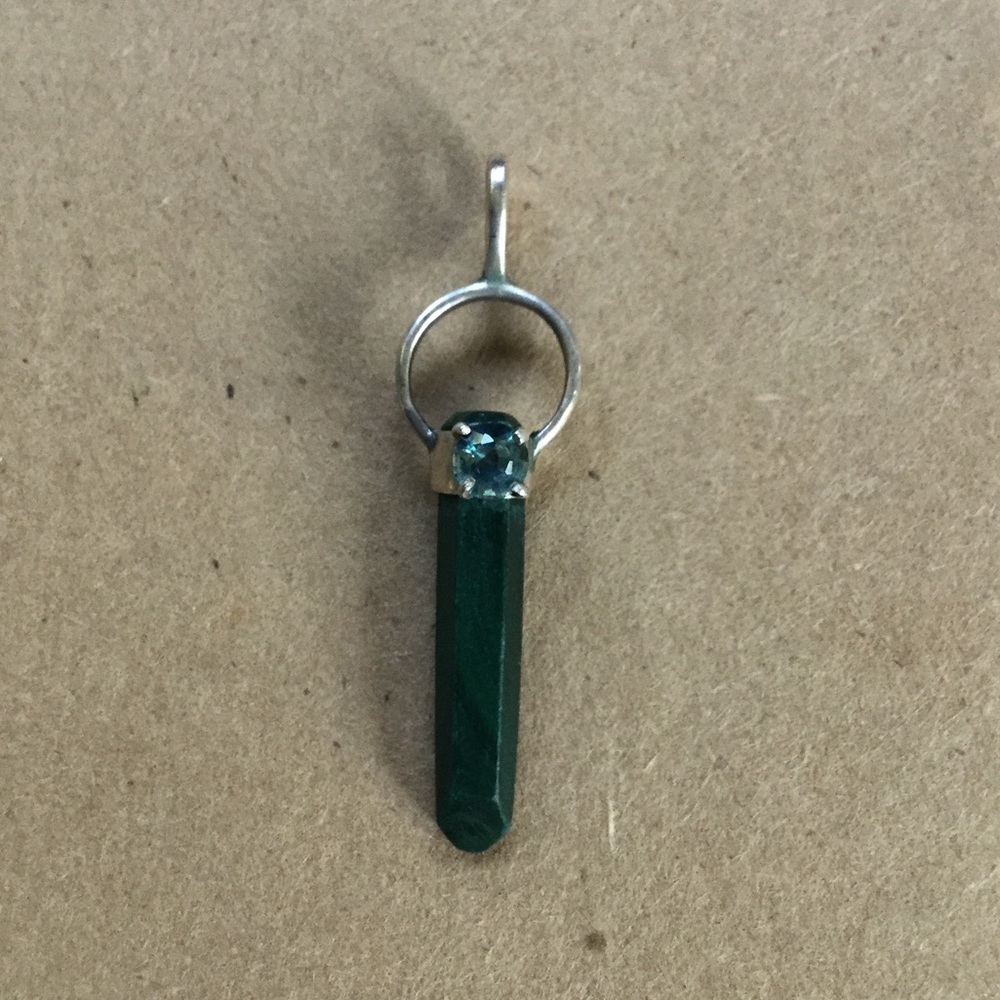 Malachite crystal pendant