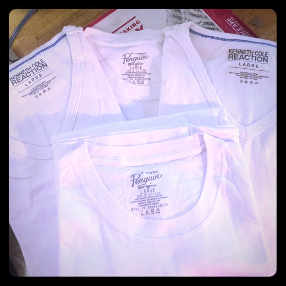 4 White T-Shirts