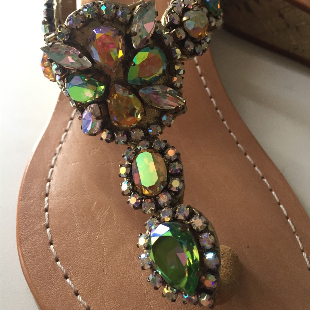 Gorgeous Pasha sandals with Swarovski like jewels