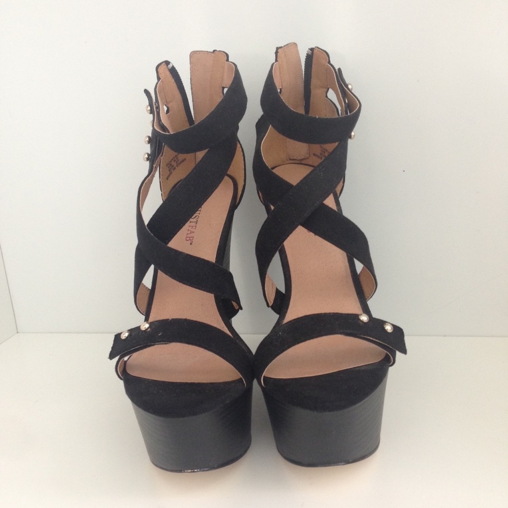 Justfab Black Wedges