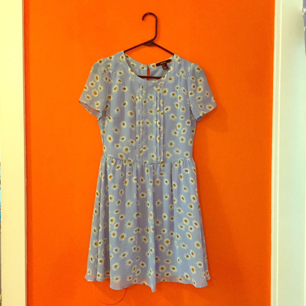 Sky blue dress with daisy details