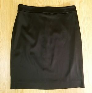 Tadashi Collection black satin pencil skirt midi - size 14