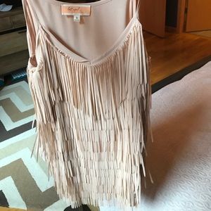 lost april fringe tank top