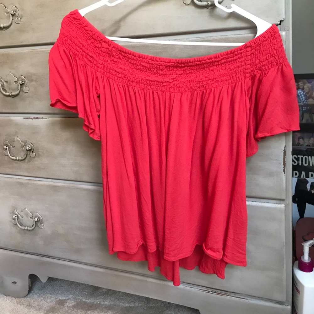 Forever 21 red off the shoulder top