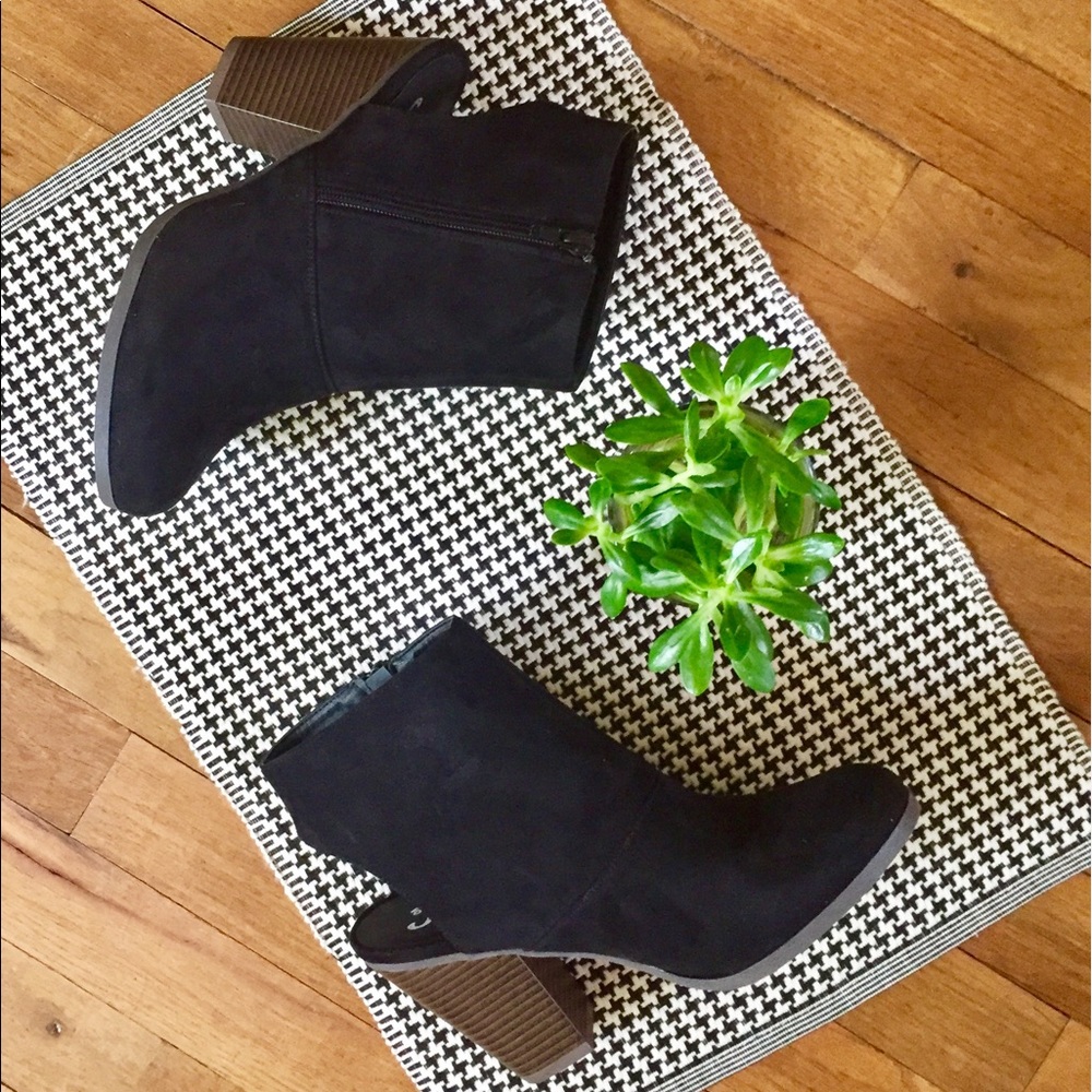 Cutout Black Booties