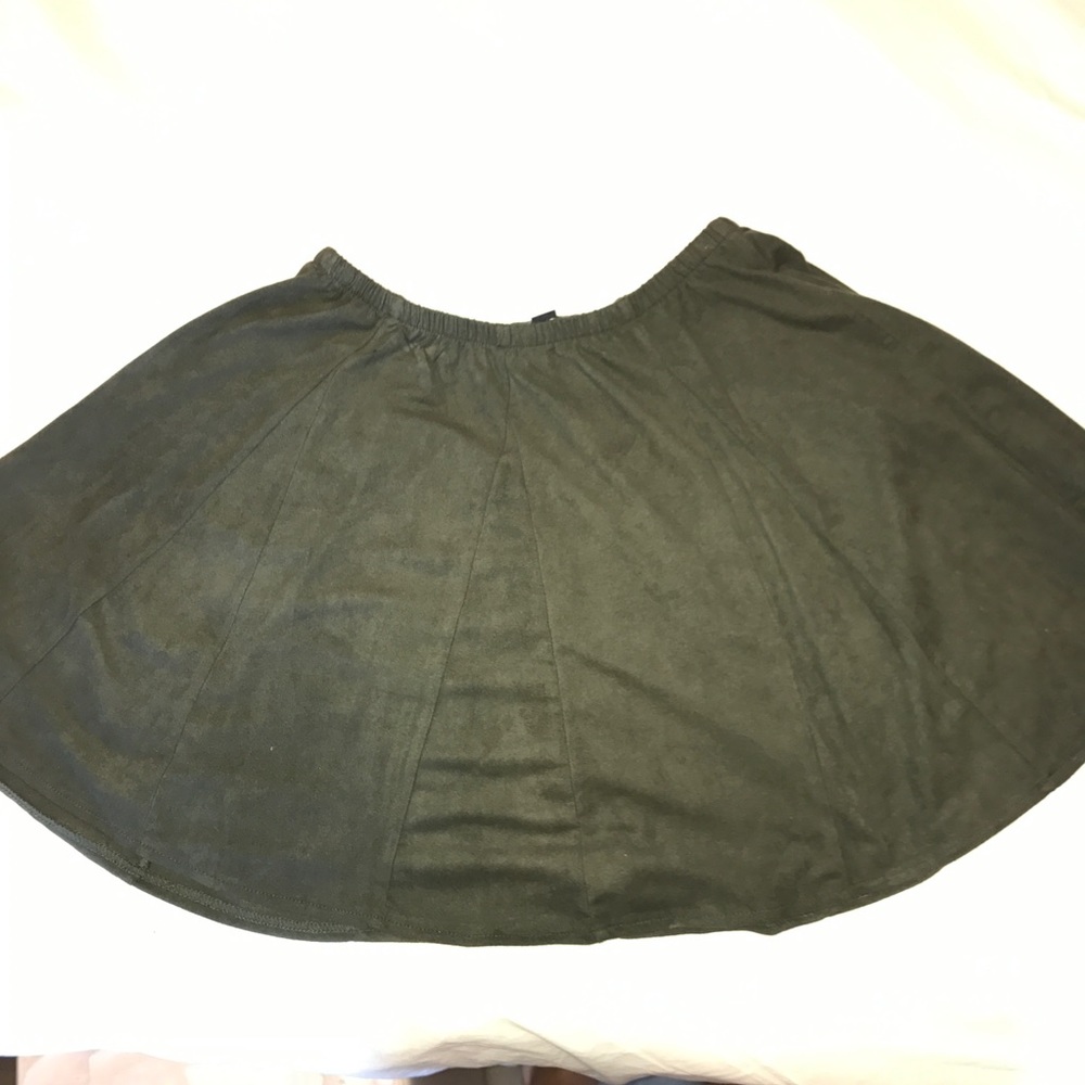 brandy melville suede full round skirt