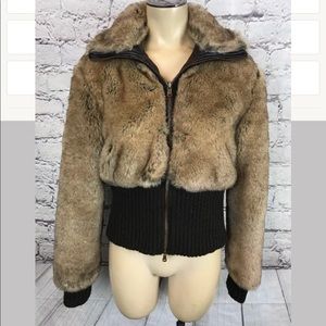 Express Women's 
Faux Fur Bomber Coat Jacket M